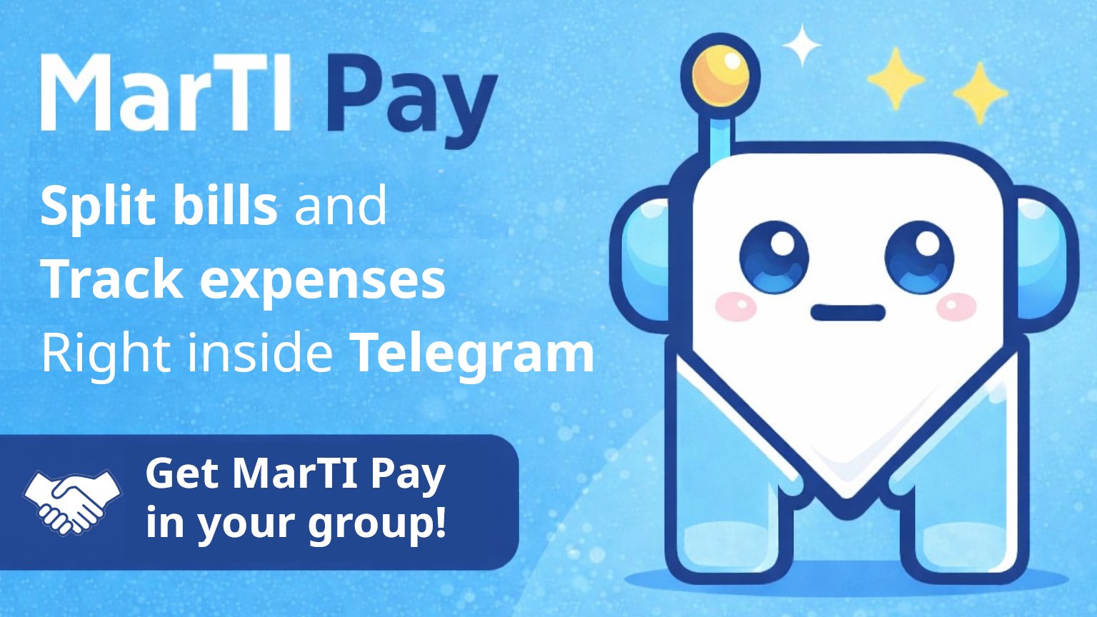 MarTI Pay – Split bills and track expenses right inside Telegram